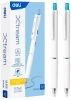Ручка шариков. автоматическая Deli Xtream EQ42-BL белый/белый d=0.7мм син. черн. кругл. резин. манжета
