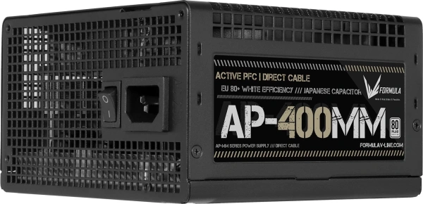 Блок питания Formula ATX 400W AP-400ММ 80 PLUS WHITE (20+4pin) APFC 120mm fan 6xSATA RTL