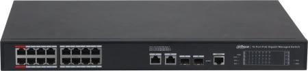 Коммутатор Dahua DH-S4220-16GT-240 (L2) 20x1Гбит/с 2SFP 240W управляемый
