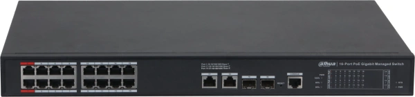 Коммутатор Dahua DH-S4220-16GT-240 (L2) 20x1Гбит/с 2SFP 240W управляемый