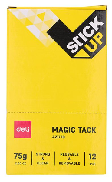 Пластины клеевые Deli EA21710 75гр корп.желтый блистер Stick UP