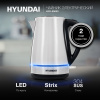 Чайник электрический Hyundai HYK-S3020 1.7л. 2200Вт серебристый матовый/черный (корпус: металл)