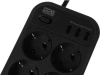 Сетевой фильтр Powercom SP-08 USB03AB 1.8м 1.8м (8 розеток) черный (коробка)