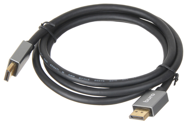 Кабель аудио-видео Buro DisplayPort (m)/DisplayPort (m) 1.5м. позолоч.конт. черный (BHP-DPP-1.4-1.5G)