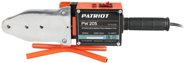 Сварочный аппарат для пластиковых труб Patriot PW 205 раструбная 2кВт (кейс в комплекте)