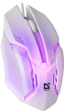 Мышь Defender Cyber MB-560L белый оптическая 1600dpi USB для ноутбука 2but (52561)