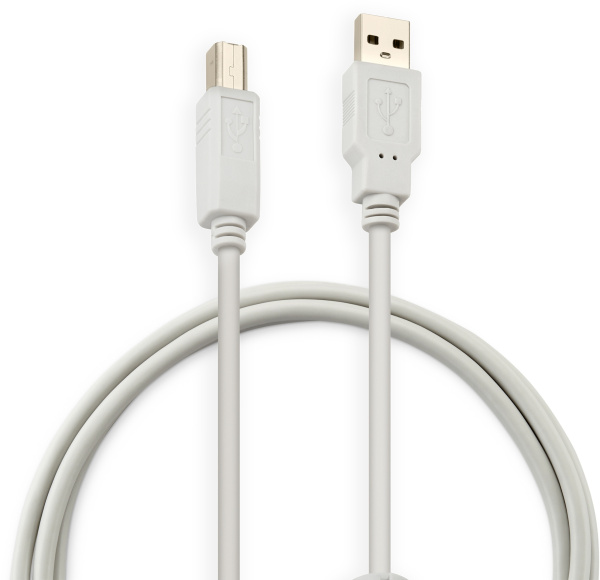Кабель Buro USB2.0-AM/BM-1.8M-MG USB A(m) USB B(m) 1.8м феррит.кольца серый