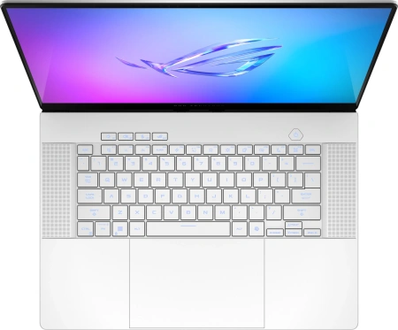 Ноутбук Asus ROG Zephyrus G16 GA605WI-QR111 Ryzen AI 9 HX 370 32Gb SSD1Tb NVIDIA GeForce RTX4070 8Gb 16" OLED 2.5K (2560x1600) noOS white WiFi BT Cam Bag (90NR0J92-M00760)