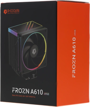 Устройство охлаждения(кулер) ID-Cooling Frozn A610 ARGB Soc-AM5/AM4/1151/1200/2066/1700 4-pin 29.9dB