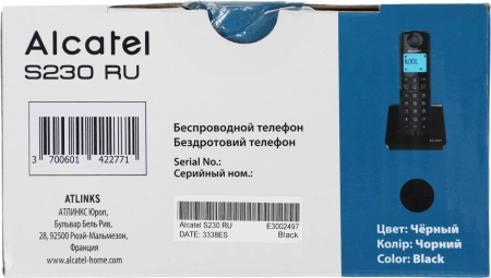 Р/Телефон Dect Alcatel S230 RU черный АОН