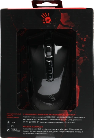 Мышь A4Tech Bloody ES9 Plus черный оптическая (10000dpi) USB (7but)