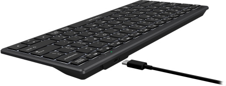 Клавиатура A4Tech Fstyler FX61 серый USB slim LED (FX61 GREY)
