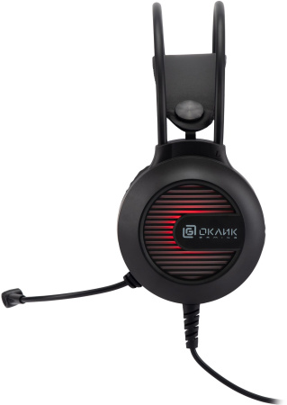 Наушники с микрофоном Оклик HS-L300G Black черный 2.2м мониторные USB оголовье (1796949)