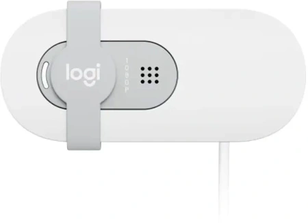 Камера Web Logitech HD Webcam Brio 100 Full белый 2Mpix (1920x1080) USB Type-C с микрофоном (960-001
