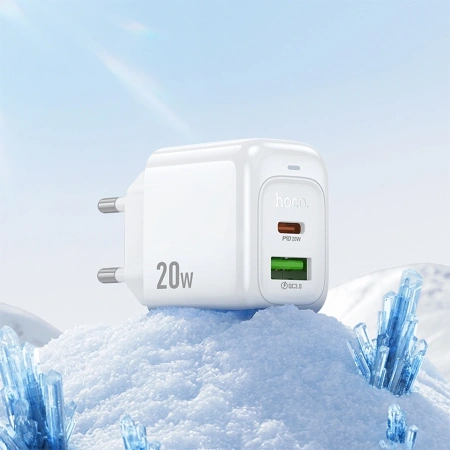Сетевое зар./устр. Hoco CS54A Surplu 20W 3A (PD+QC) USB-A/Type-C универсальное белый (31532)