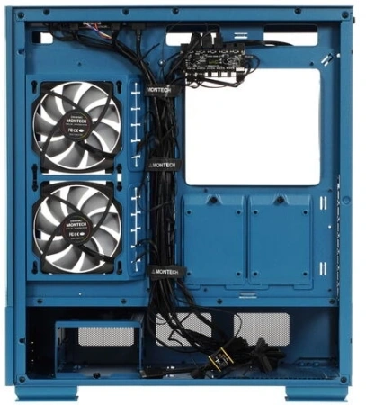 Корпус Montech Sky Two Morocco голубой без БП ATX 3x140mm 2xUSB3.0 audio bott PSU