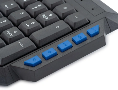 Клавиатура Оклик 750G FROST WAR черный/черный USB Multimedia for gamer