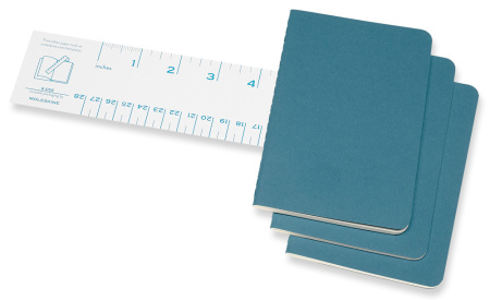 Блокнот Moleskine CAHIER JOURNAL CH013B44 Pocket 90x140мм обложка картон 64стр. нелинованный голубой (3шт)
