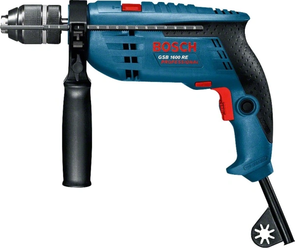 Дрель ударная Bosch GSB 1600 RE 701Вт патрон:быстрозажимной реверс (0601228200)