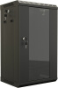 Шкаф коммутационный Hyperline (TDB-6U-GP-RAL9004) настенный 6U 390x300мм пер.дв.стекл задн.дв.спл.ст