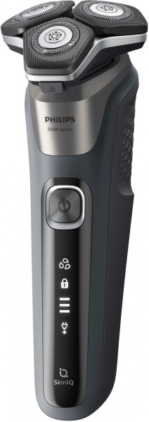 Бритва роторная Philips S5887/30 реж.эл.:3 питан.:аккум. серый/серебристый