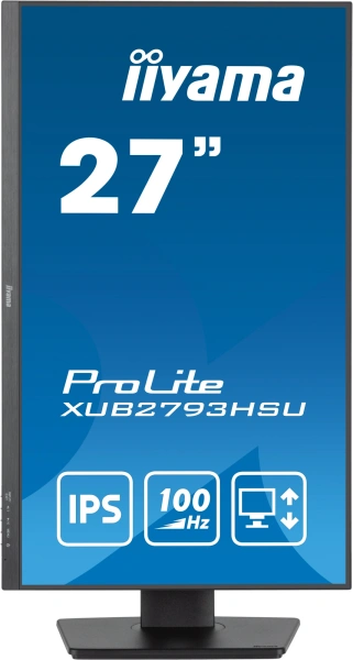 Монитор Iiyama 27" ProLite XUB2793HSU-B6 черный IPS LED 1ms 16:9 HDMI M/M матовая HAS Piv 250cd 178гр/178гр 1920x1080 100Hz DP FHD USB 5.4кг
