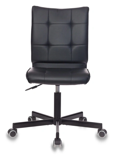 Кресло Бюрократ CH-330M черный Leather Black эко.кожа крестов. металл черный