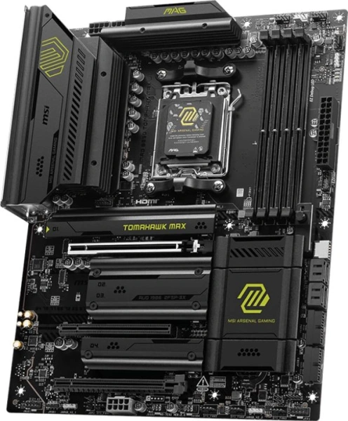 Материнская плата MSI MAG B850 TOMAHAWK MAX WIFI  SocketAM5 AMD B850 4xDDR5 ATX AC`97 8ch(7.1) 5Gigabit RAID+HDMI