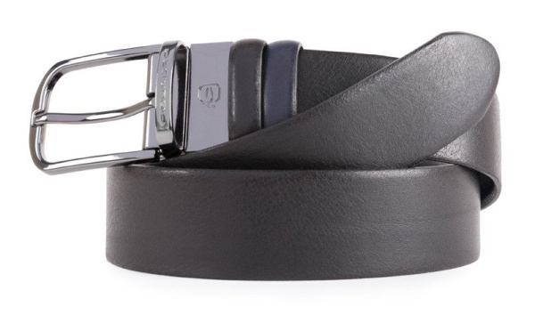 Ремень мужской Piquadro Black Square CU4877B3/NBLU2 черный/синий натур.кожа