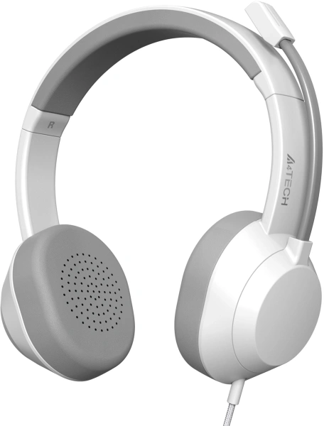 Наушники с микрофоном A4Tech FH150U белый 2м накладные USB (FH150U WHITE)