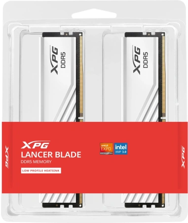 Память DDR5 2x16GB 6400MHz A-Data AX5U6400C3216G-DTLABWH XPG Lancer RTL PC5-51200 CL32 DIMM 288-pin 1.4В kit dual rank с радиатором Ret