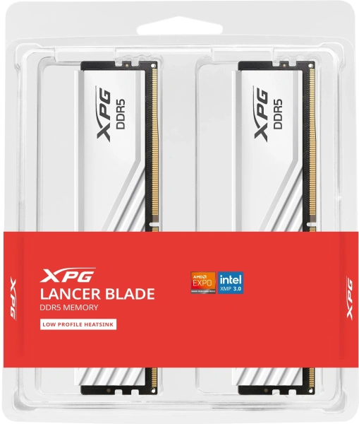 Память DDR5 2x16GB 6400MHz A-Data AX5U6400C3216G-DTLABWH XPG Lancer RTL PC5-51200 CL32 DIMM 288-pin 1.4В kit dual rank с радиатором Ret