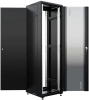 Шкаф коммутационный NTSS Премиум (NTSS-R42U6060GS-BL) напольный 42U 600x600мм пер.дв.стекл металл 900кг черный 510мм 86кг 1987мм IP20 сталь