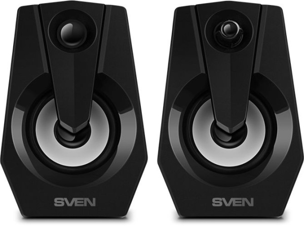 Колонки Sven 370 2.0 черный 6Вт
