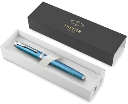 Ручка роллер Parker IM Premium T318 (CW2143648) Blue Grey CT F черн. черн. подар.кор.