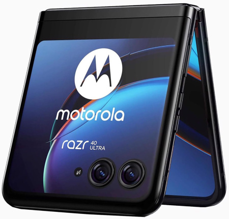 Смартфон Motorola XT2321-1 Razr 40 Ultra 256Gb 8Gb черный раскладной 3G 4G 1Sim 6.9" 1080x2640 Android 13 12Mpix 802.11 a/b/g/n/ac/ax NFC GPS GSM900/1800 GSM1900 TouchSc Protect