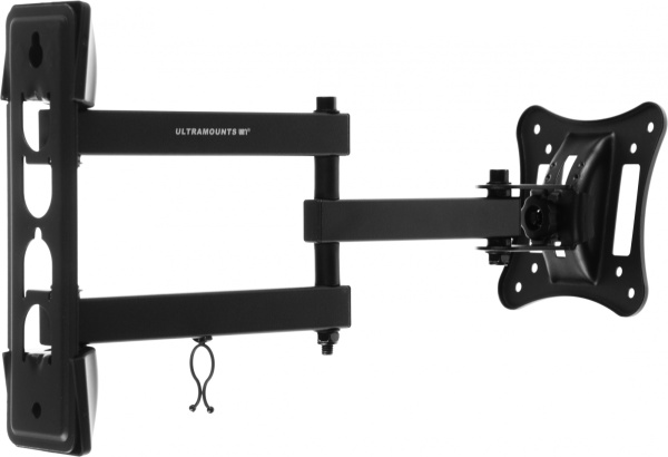 Кронштейн для телевизора Ultramounts UM895 черный 13"-27" макс.15кг настенный поворотно-выдвижной и наклонный