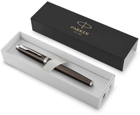 Ручка роллер Parker IM Core T321 (CW1931664) Dark Espresso CT F черн. черн. подар.кор.