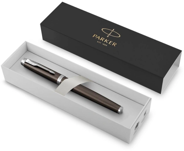 Ручка роллер Parker IM Core T321 (CW1931664) Dark Espresso CT F черн. черн. подар.кор.