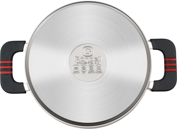 Кастрюля Rondell Stripes RDS-1637 2.8л. d=20см (с крышкой) стальной