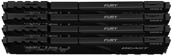 Память DDR4 4x8GB 3200MHz Kingston KF432C16BBK4/32 Fury Beast Black RTL Gaming PC4-25600 CL16 DIMM 2