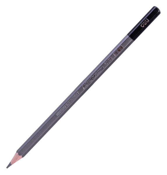 Карандаш ч/г Deli EC005-2B Scribe 2B шестигран. тополь т.сер. корпус карт.кор. (12шт)