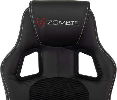 Кресло игровое Zombie Arena черный эко.кожа/ткань крестов. пластик
