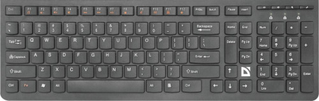 Клавиатура + мышь Defender Columbia C-775 клав:черный мышь:черный USB беспроводная slim Multimedia (45775)
