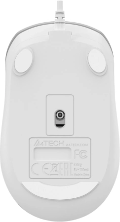 Мышь A4Tech Fstyler FM26 серебристый/белый оптическая (1600dpi) USB для ноутбука (4but)