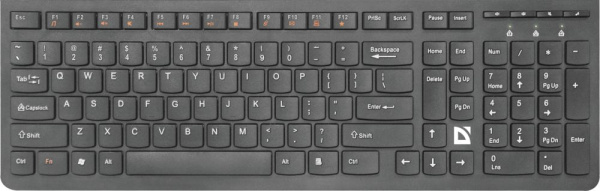 Клавиатура + мышь Defender Columbia C-775 клав:черный мышь:черный USB беспроводная slim Multimedia (45775)