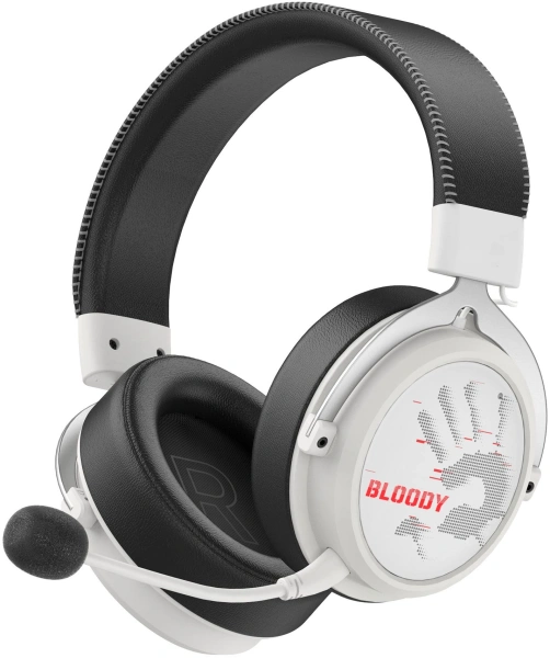 Наушники с микрофоном A4Tech Bloody MR590 Sports белый/черный 1.5м мониторные BT/Radio/3.5mm (MR590+