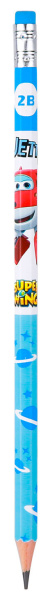 Карандаш ч/г Deli EU53500 Super Wings 2B шестигран. ассорти (12шт) ластик