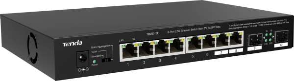Коммутатор Tenda TEM2010F (L2) 8x2.5Гбит/с 2SFP неуправляемый