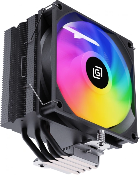 Устройство охлаждения(кулер) Оклик OG-CPC180FRGB-PWM1 RGB Soc-AM5/AM4/1151/1200/2066/2011/1700 черный 4-pin 20dB Al+Cu 180W 820gr Ret